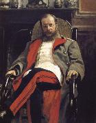 Ilia Efimovich Repin Portrait of a man sitting France oil painting artist